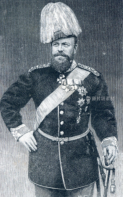 俄国沙皇亚历山大三世1845 -1894年，三十多岁